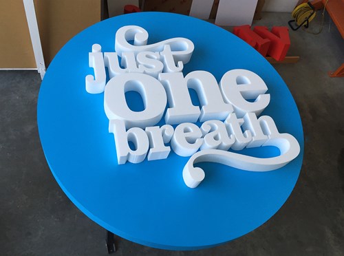Foam-round-shape-sign-for-justone